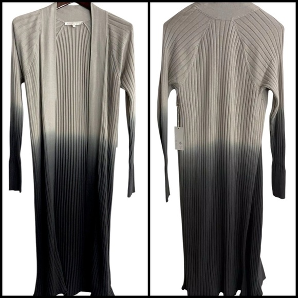 Anthropologie Burning Torch Sahara Ribbed Ombre Duster Open Long Cardigan XXS - Picture 1 of 8
